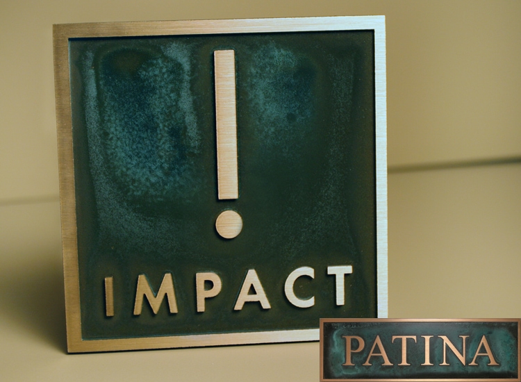 Turquoise Patina Bronze Plaque