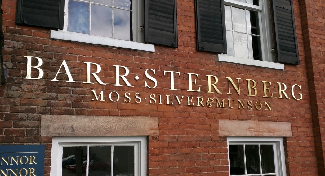 Brass letters for exterior sign