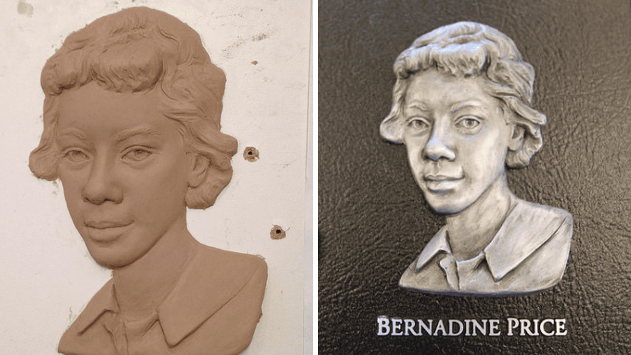 Bernadine Price Rabathaly bas relief sculpture