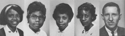 Four students who desegregated Stratford High School in Nashville, TN in 1963