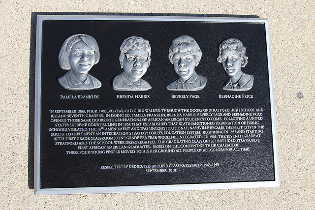 Stratford HIgh School Desegregation bas relief plaque by ImpactSigns.com