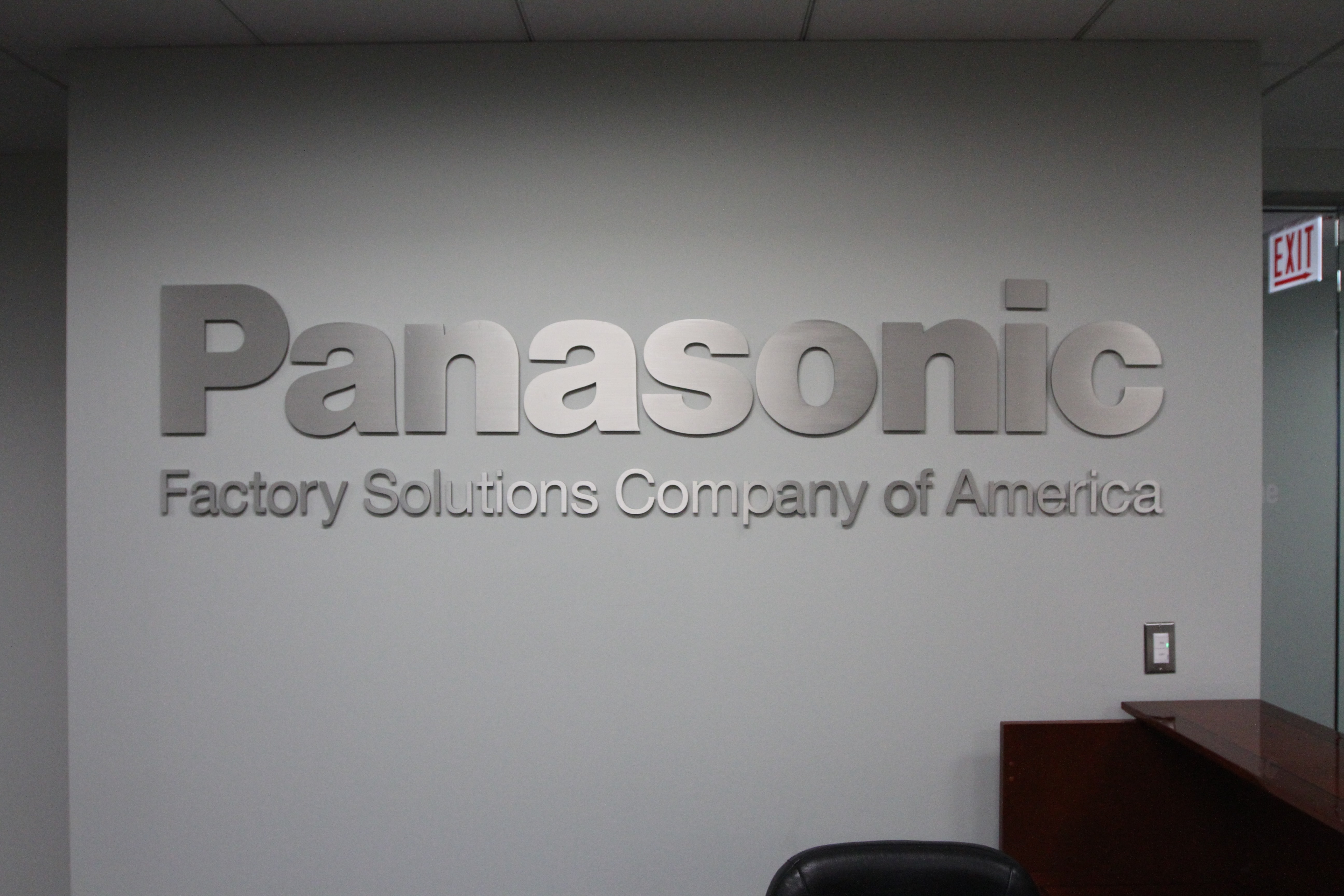 custom laser cut metal signs Panasonic Chicago