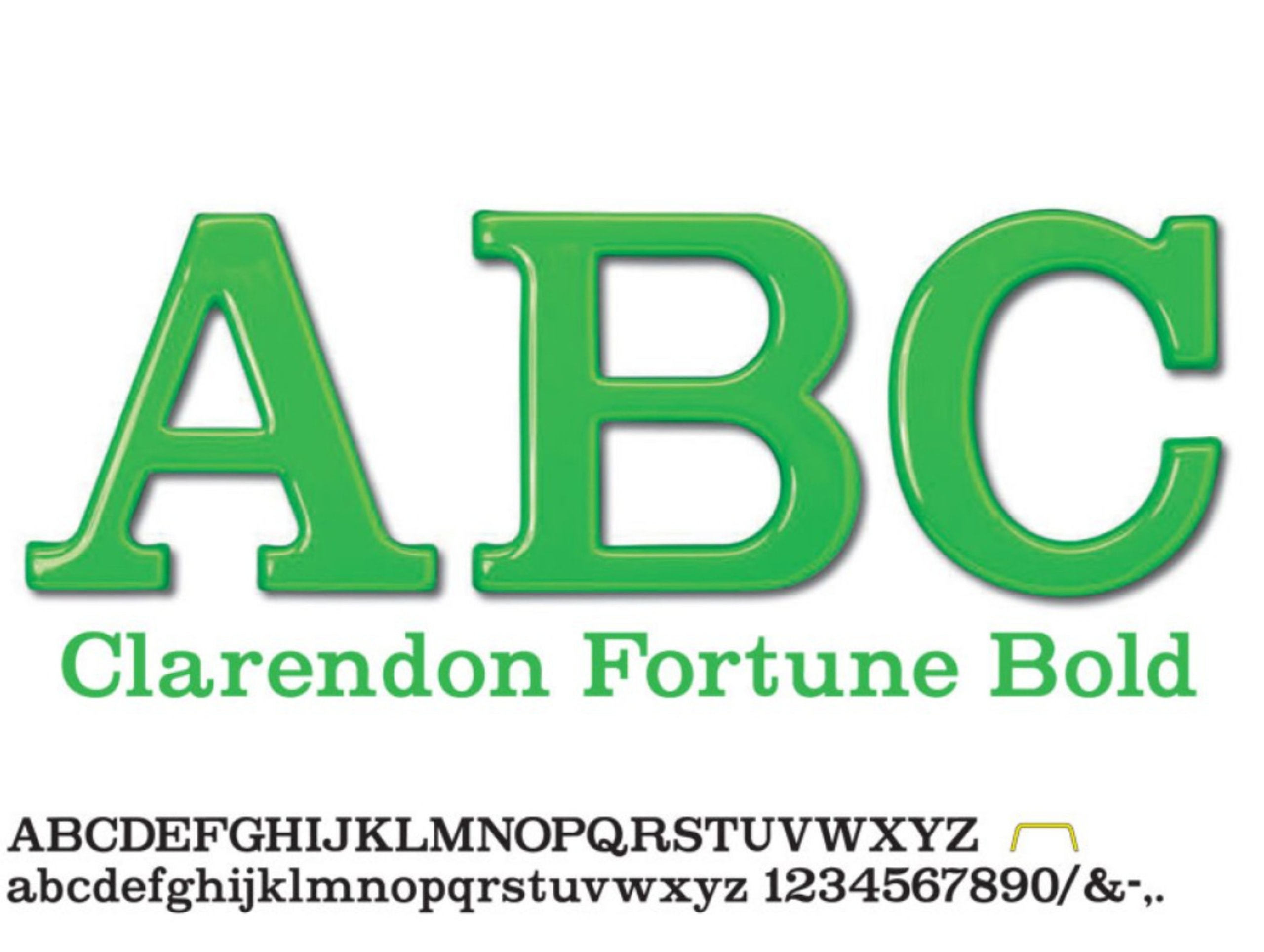 Formed_Plastic_Leters_Clarendon Fortune Bold LARGE