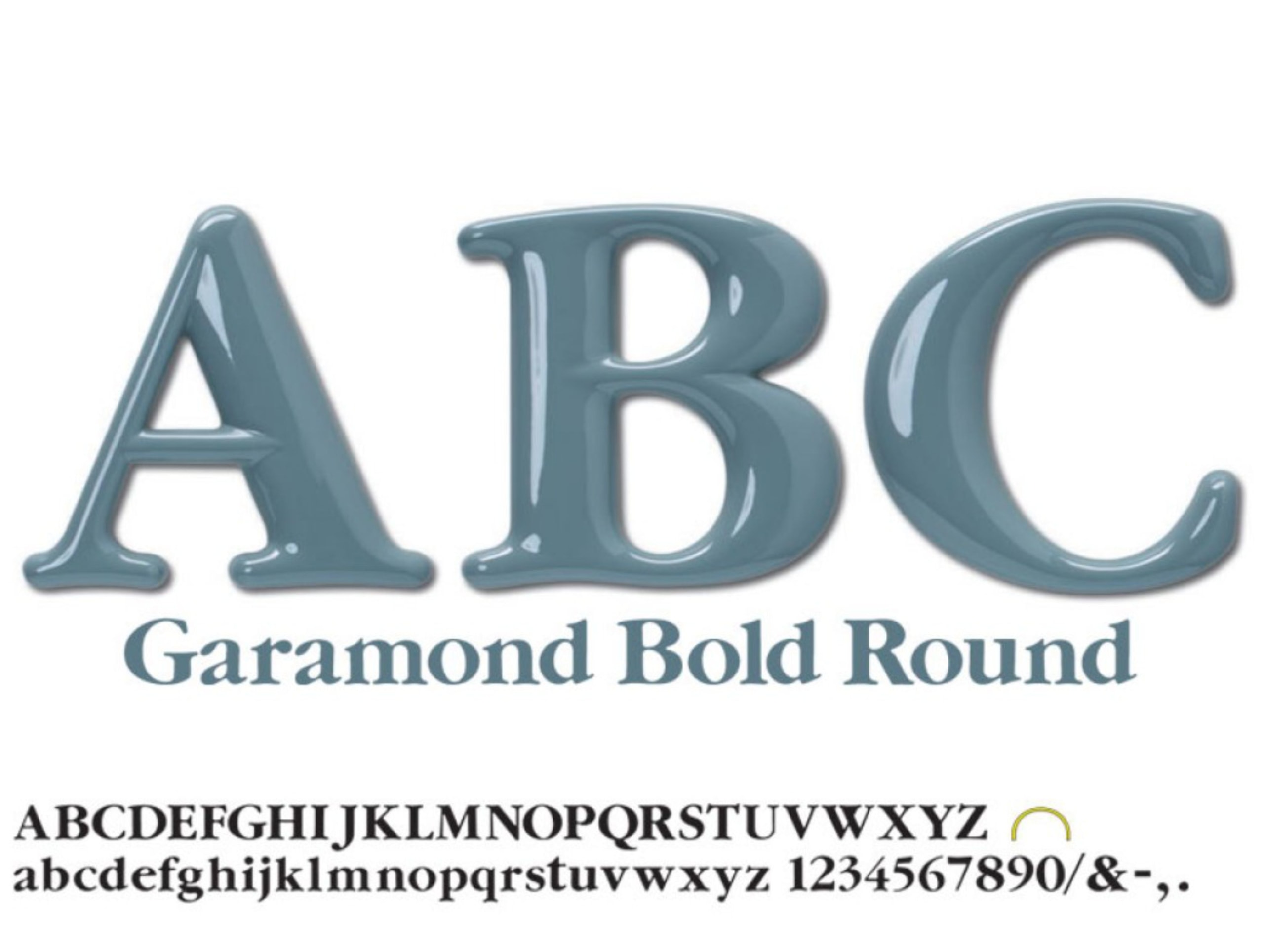 Formed_Plastic_Leters_Garamond Bold Round LARGE