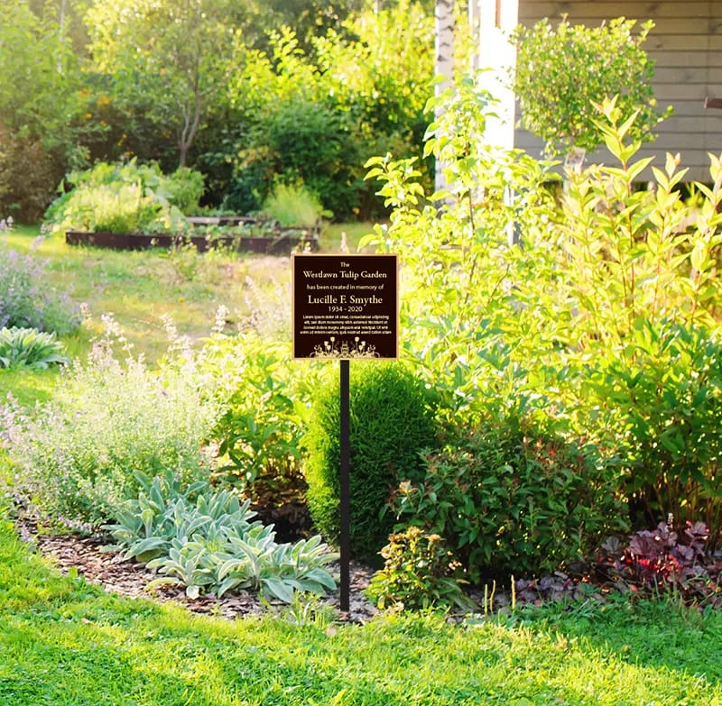 Garden Bronze Plaque Memorial
