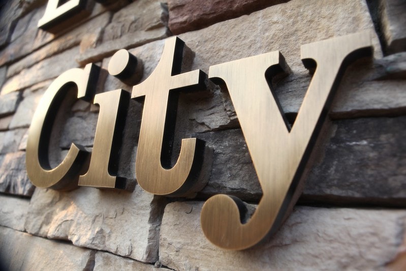 oxidized bronze cast letters