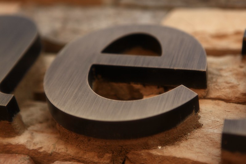 Bronze letters