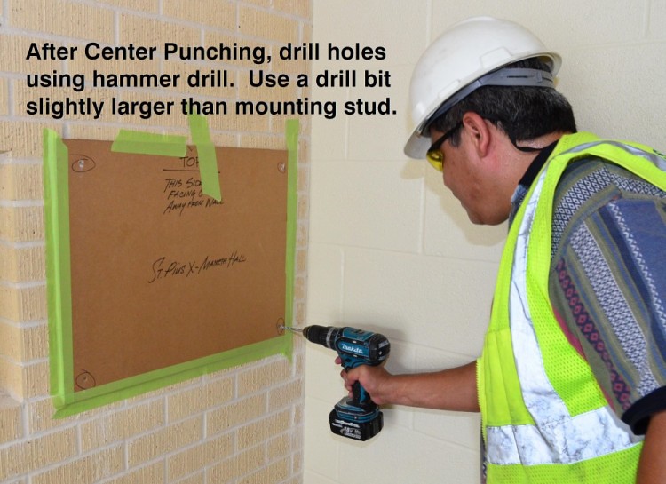 Drill holes using a hammer drill