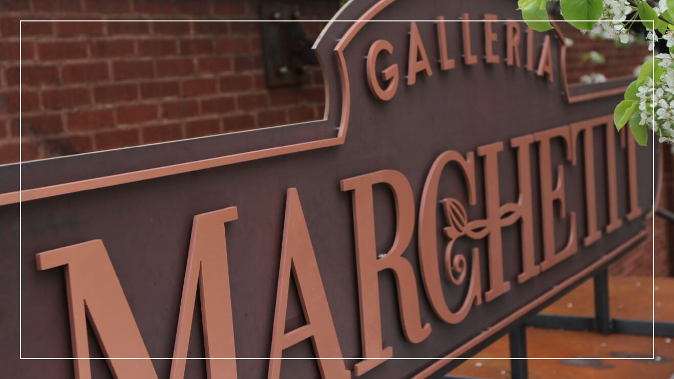 An example Corten steel sign.