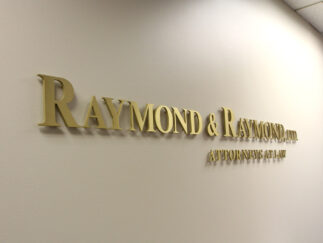 1/4" thick solid Brass Letters Natural Brushed finish Times Bold Font