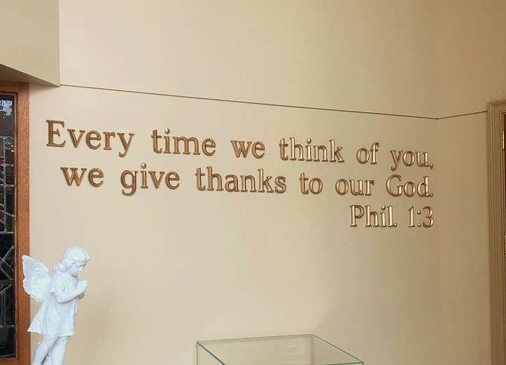 6" height  5/8" Deep Cast Bronze Prismatic Face Letters Architectural Font Blind studs for indoor mounting