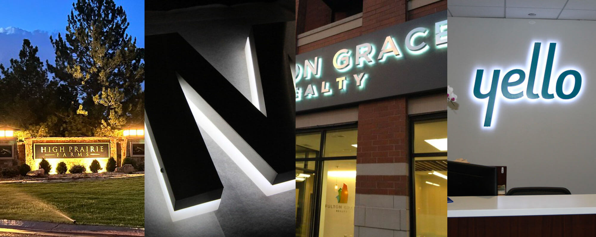 Custom LED sign collage