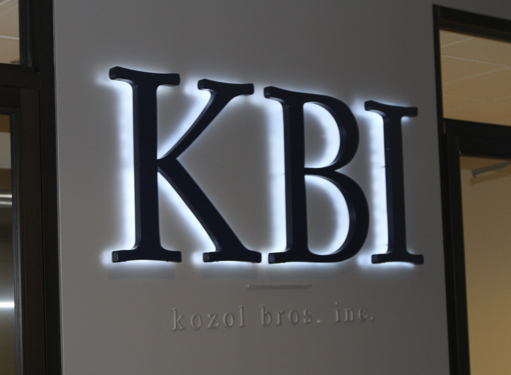 BackLit Channel Letters for Interior Office logo sign