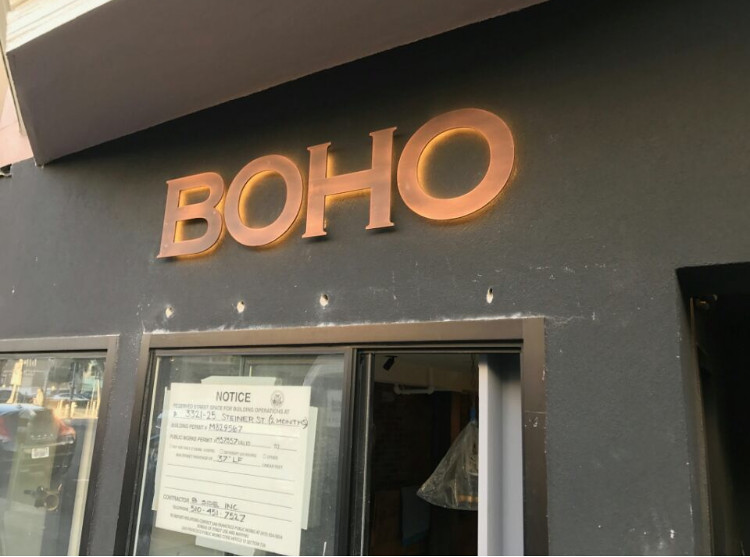 Backlit LED sign for restaurant