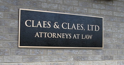 Bronze plaque used for exterior signage