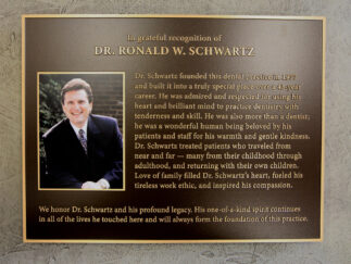 Bronze Recognition Plaque with UV Color Image on Face