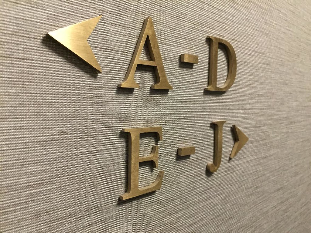 Brushed Brass Hotel Letters