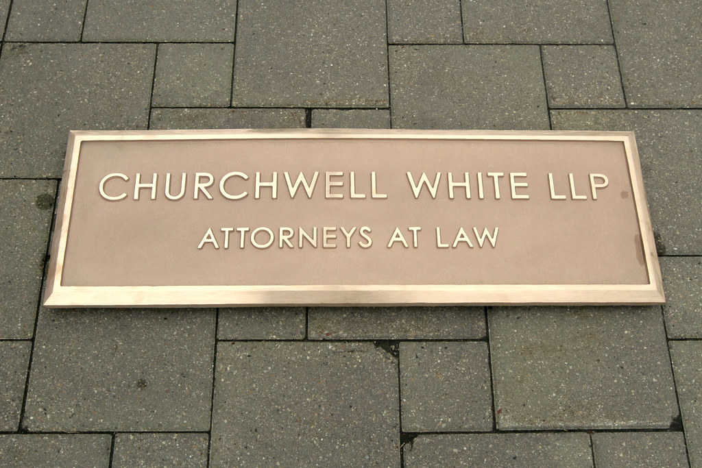 Cast Bronze Plaque with bead blasted background no paint fill and beveled edge border for attorney outdoor law office sign