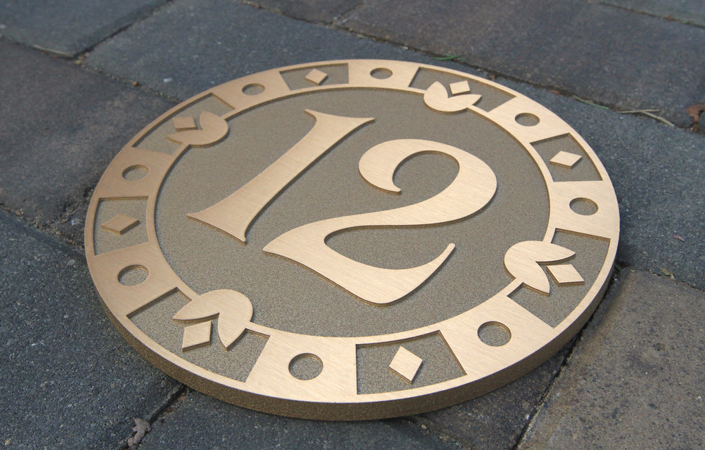 Cast Bronze Suite number sign