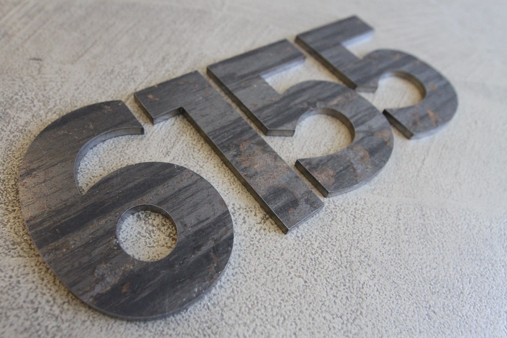 Corten Steel Lettering Some Rust Natural Sheet Finish