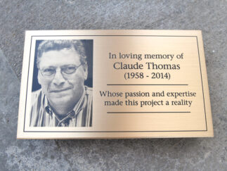 Etched Brass Plaque with Photo Etch