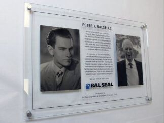 Etched Glass and Steel Memorial Plaque