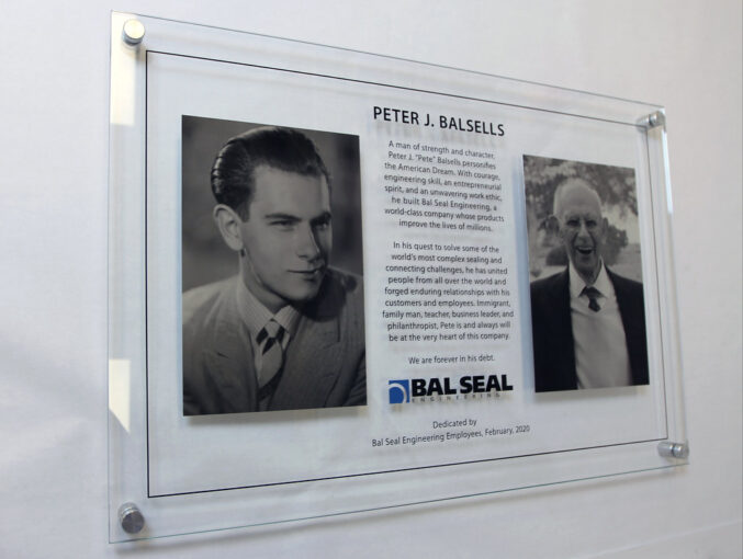 Etched Glass and Steel Memorial Plaque