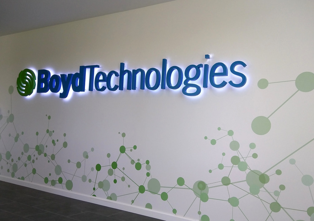 Interior Fabricated Metal Logo and Lettering