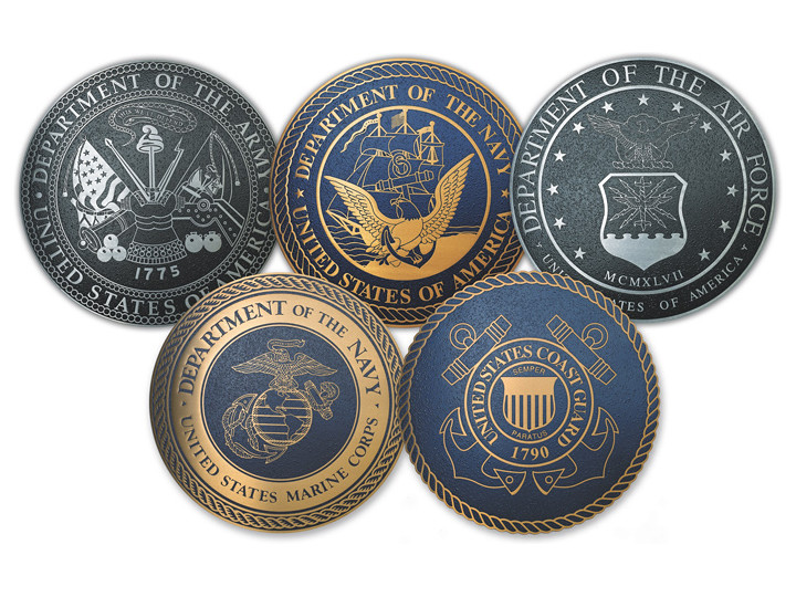 Military Seals Bronze Plaques