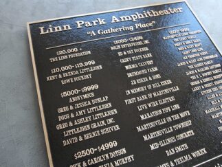 Outdoor Bronze Donor Plaque