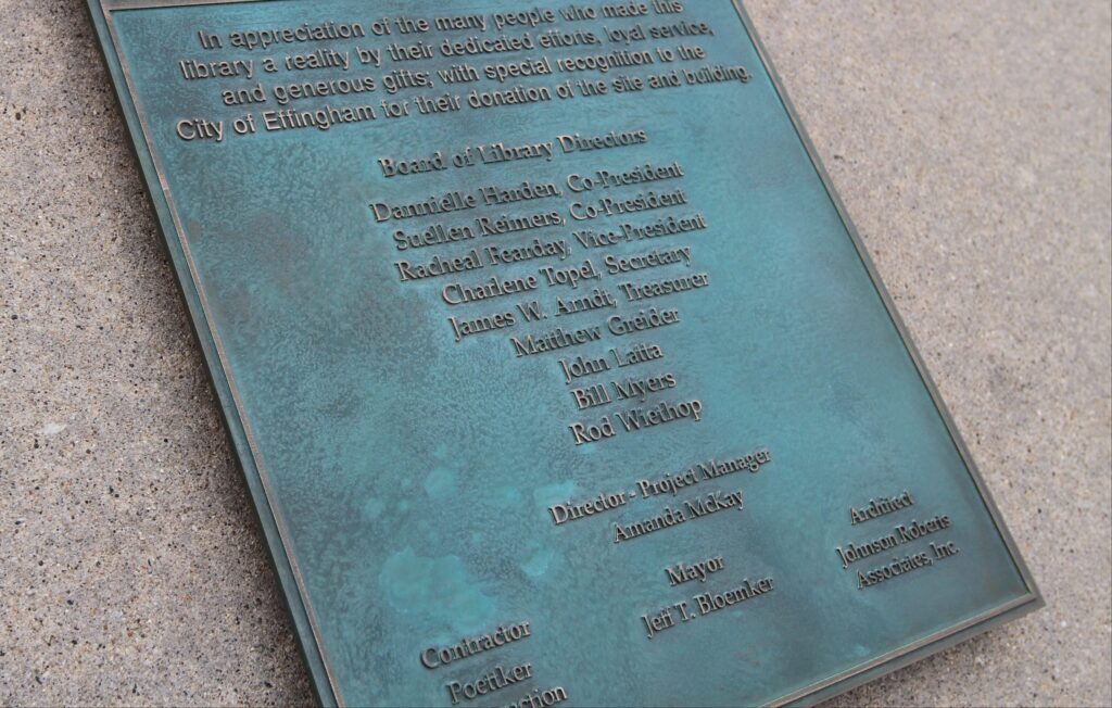 Patina Bronze Plaque