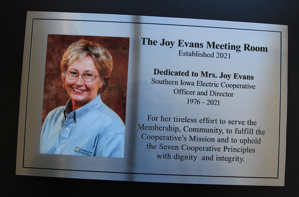 Stainless steel memorial plaque with full color UV image on face