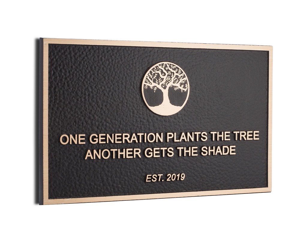 TreeOfLife symbol on bronze plaque