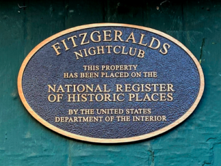 Custom bronze plaque for FitzGerald's Nightclub in Chicago.