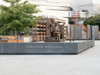 The Tanforan Memorial in San Bruno, CA, unveiled August 27, 2022