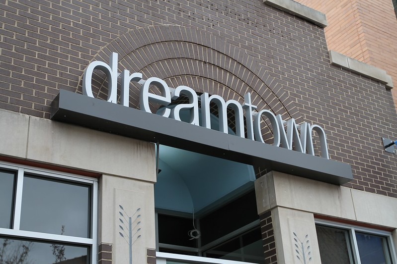 Bottom Rail Mounted Fabricated Brushed Letter in Customer Font - Exterior