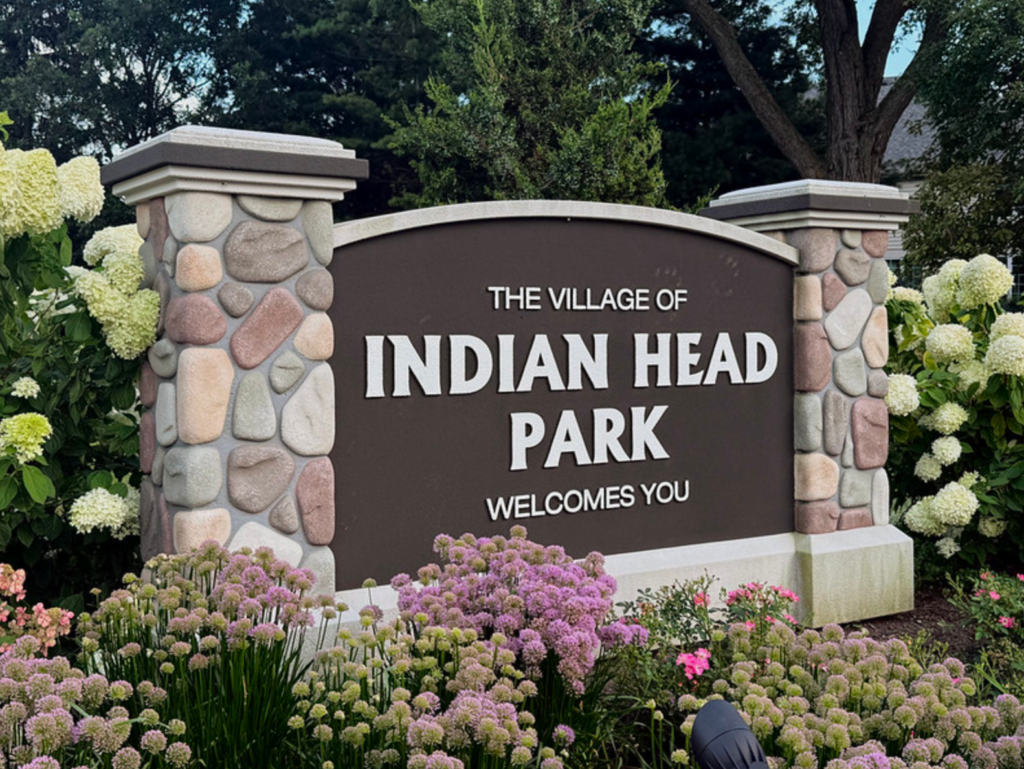 The Village of Indian Head Park monument sign, designed and created by Impact Signs.